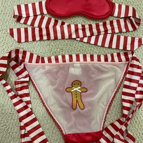 Sista Shei Christmas Gingerbread Panty & Blind Fold - Picture 1 of 3
